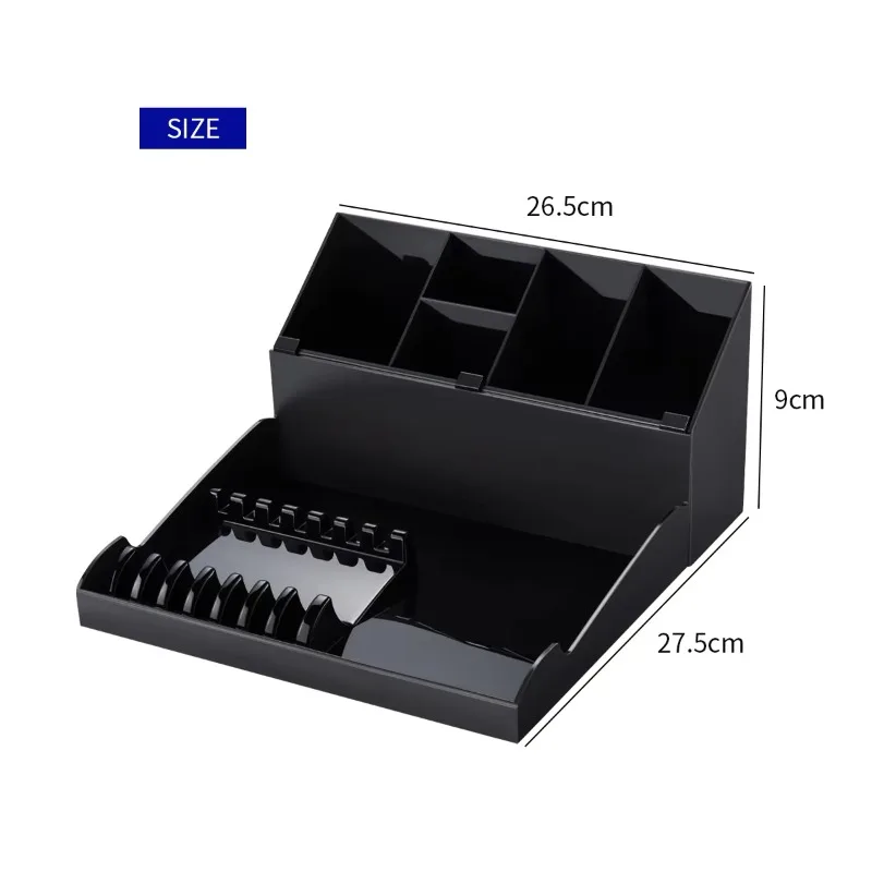 

Barber shop storage box, haircut socket, hair salon supplies, high-end non-slip desktop finishing tool rack