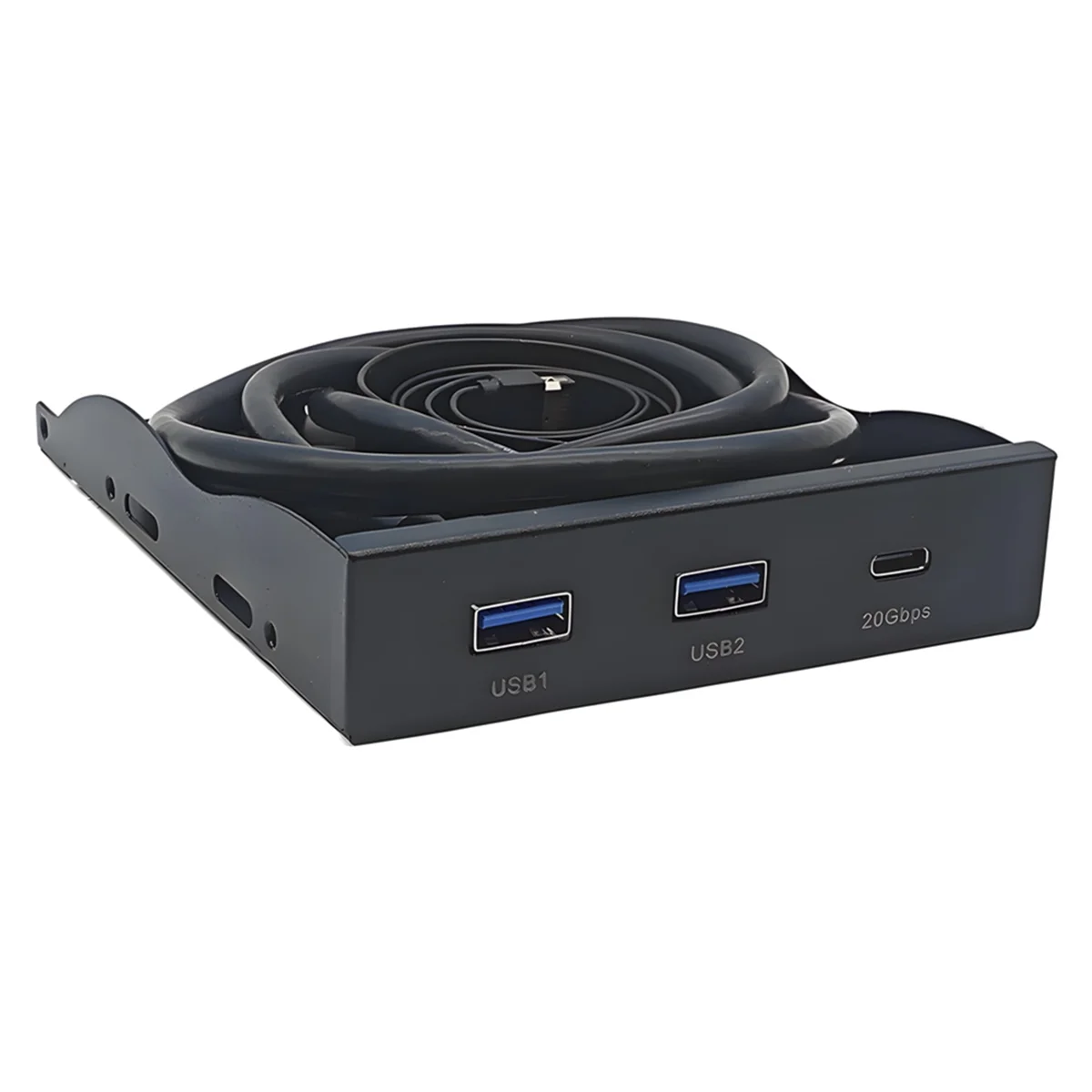SuperDeals 3.5 Inch Desktop Floppy Bay Front Panel with 2 X USB 3.0 Type-A & 20Gbps Type-C Connector for PC Computer Case
