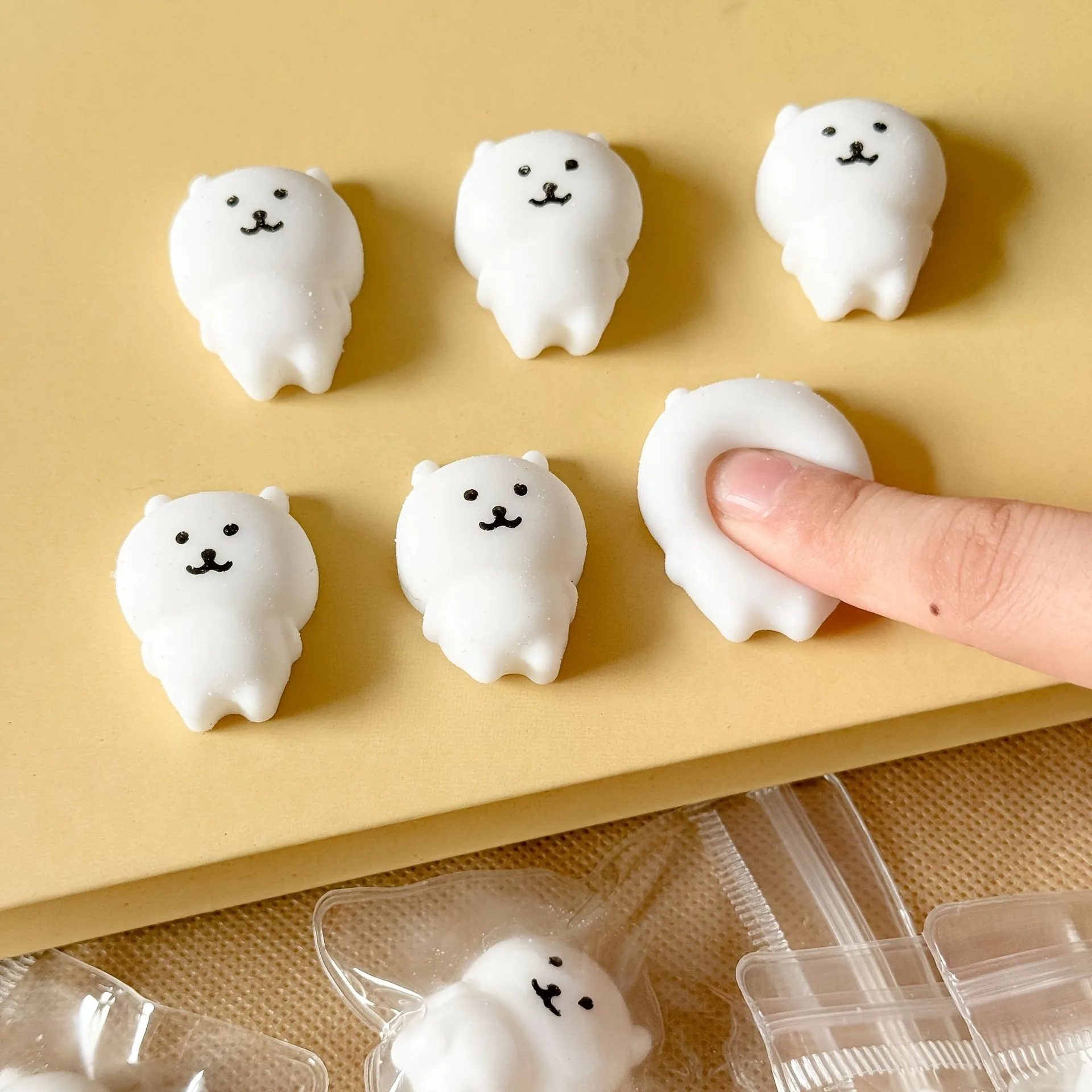 Schattige Beer Mochi Squishy Squeeze Anti Stress Speelgoed Cartoon Squishy Tabas Fidget Decompressie Squish Party Favor Kid Verjaardagscadeau