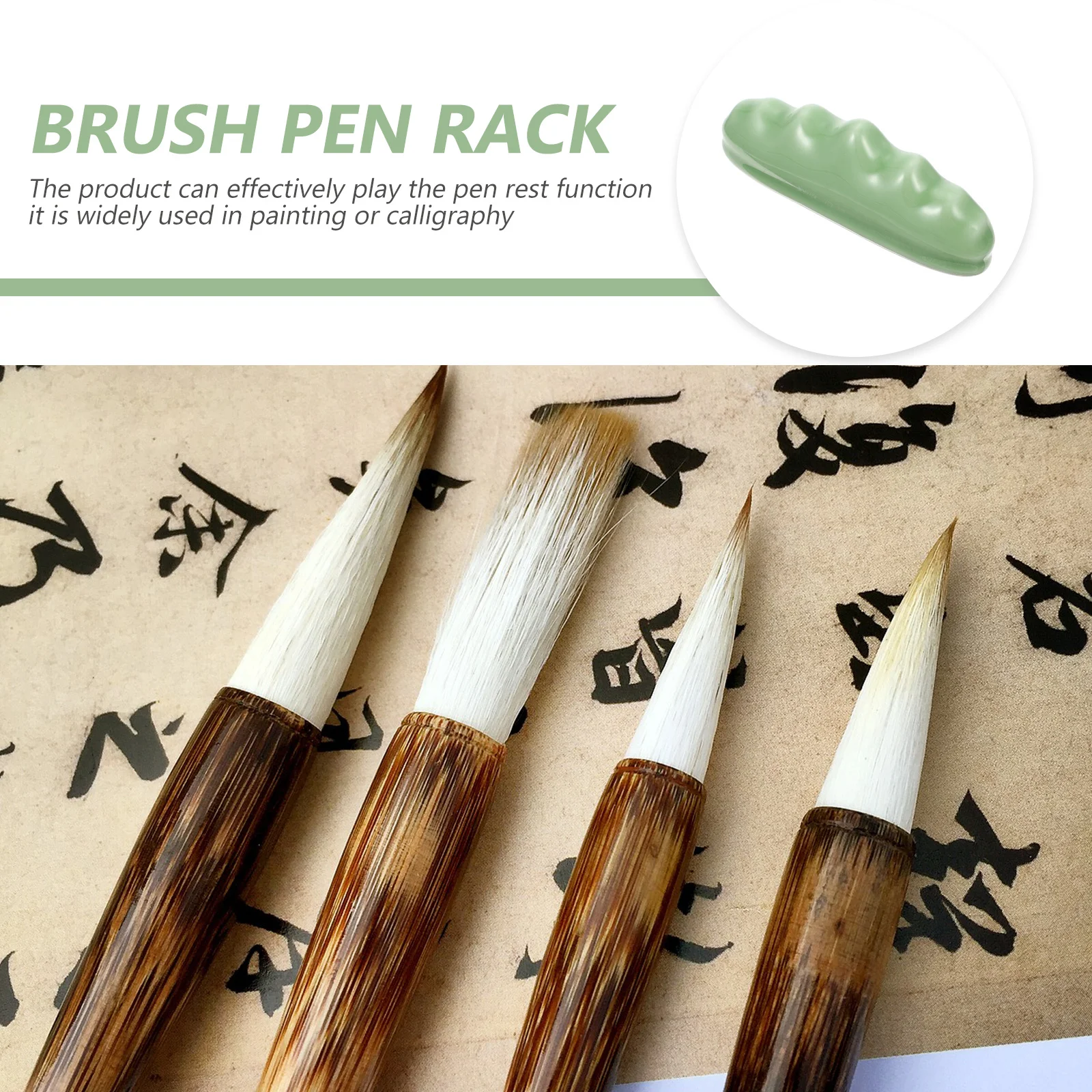 حامل فرشاة الخط السيراميكي، حامل فرشاة الكتابة، قاعدة ناعمة، وضع مستقر، ديكور منزلي للمكتب، براعة ممتازة #6