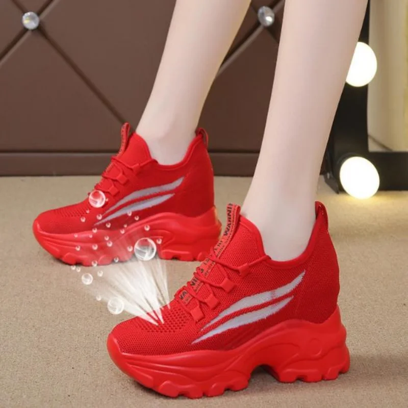 New Designer Sneakers Women Platform Casual Shoes Fashion Sneakers Platform Basket Femme Yellow Casual Shoes