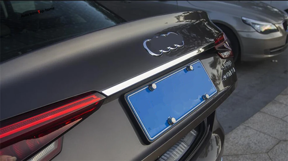 

Yimaautotrims Rear Trunk Lid Cover Tailgate Trim Hatch Back Door Handle Molding Boot Garnish For Audi A4 B9 Sedan 2016 - 2019
