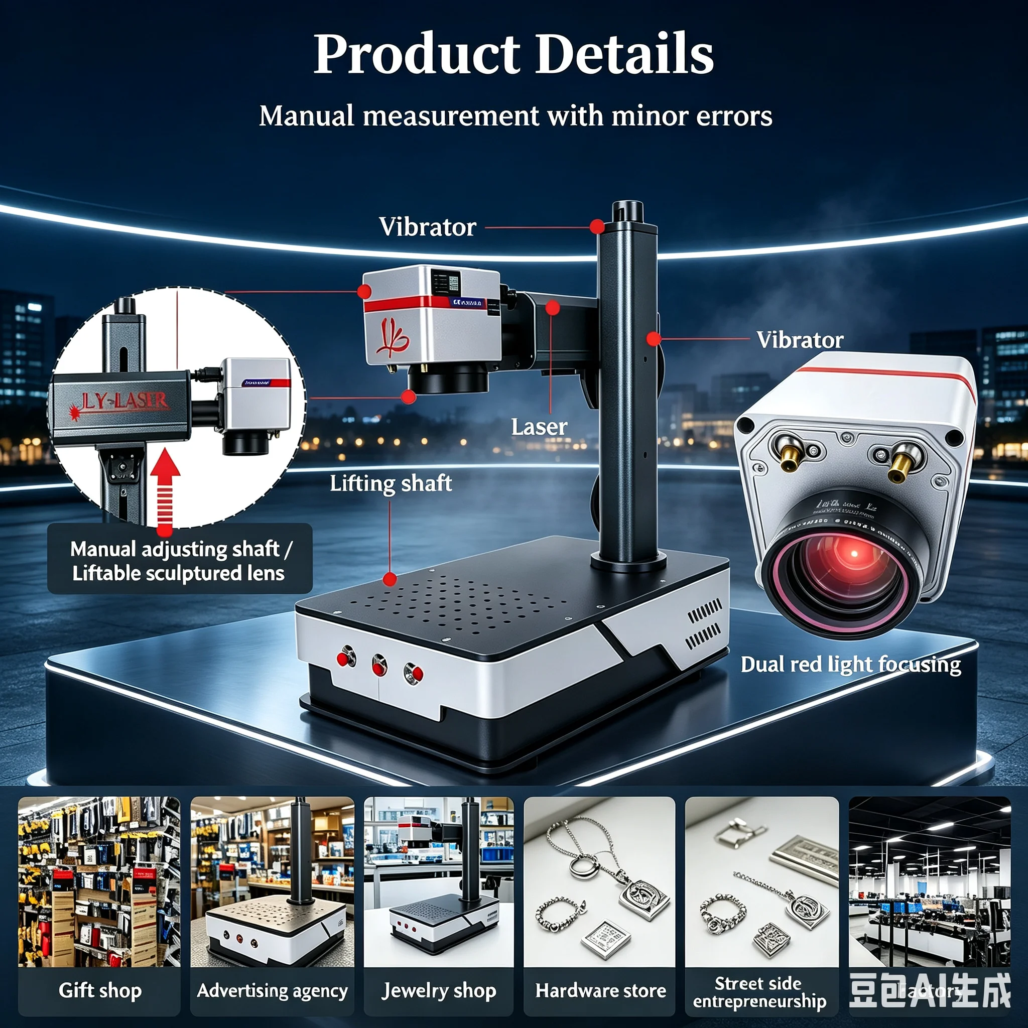 Fiber Laser Marking Machine 30W - Hoge Precisie Raycus Fiber Laser-markering Machine