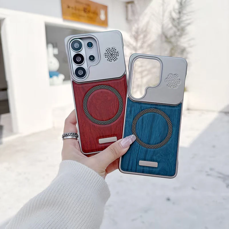 Funda magnética para teléfono con carga inalámbrica, compatible con Samsung S26 S22 S23 S24 S25 Ultra Plus FE A35 A36 A37 A55 A56 A57