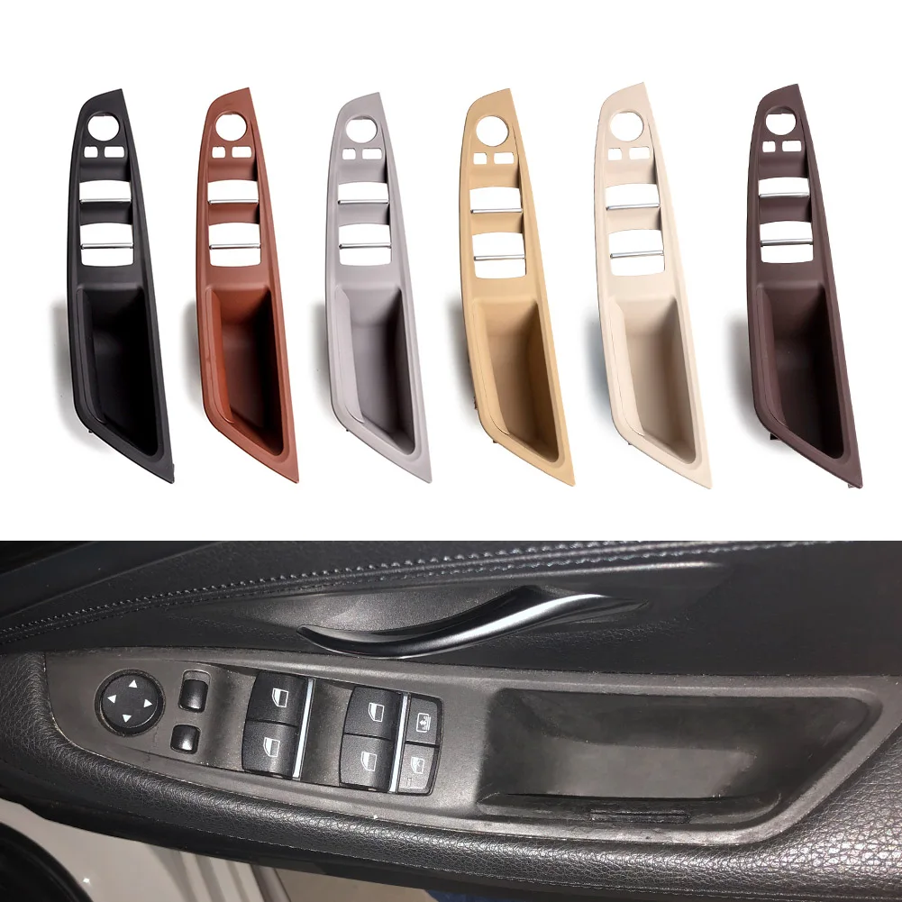 

1x Car Front Inner Door Panel Handle Pull Trim Cover for BMW 5 series F10 F11 F18 2010 2011 2012 2013 2014 2015 2016 2017 RHD