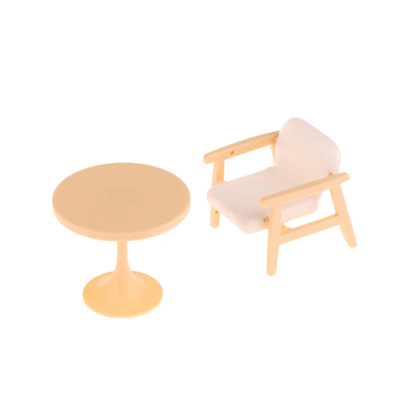 1/12 Poppenhuis Mini Theetafel Stoel Bank Model Poppenhuis Woonkamer Decoratie Poppenhuis Meubelaccessoires