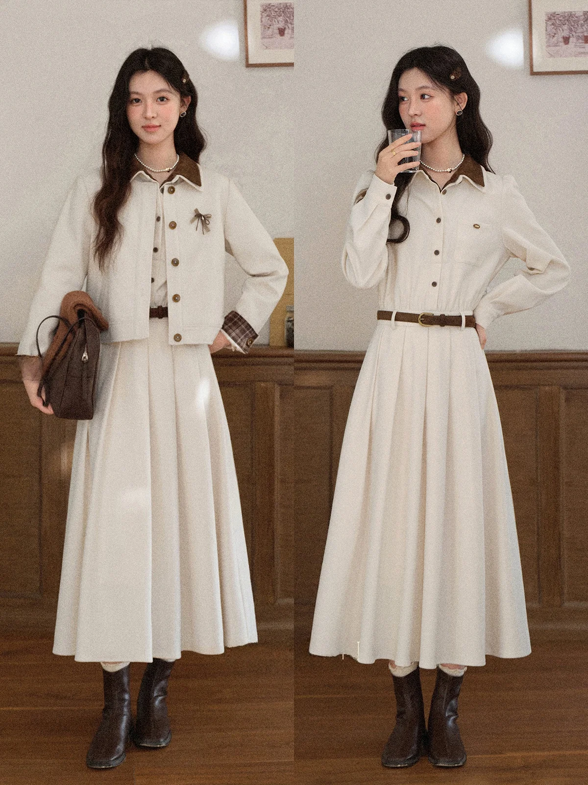 

ort i Color Splicing Design Women's Jaet Autumn Winter New Sle Ele Top Ladies Faion Loose Fit Long Sve Coat