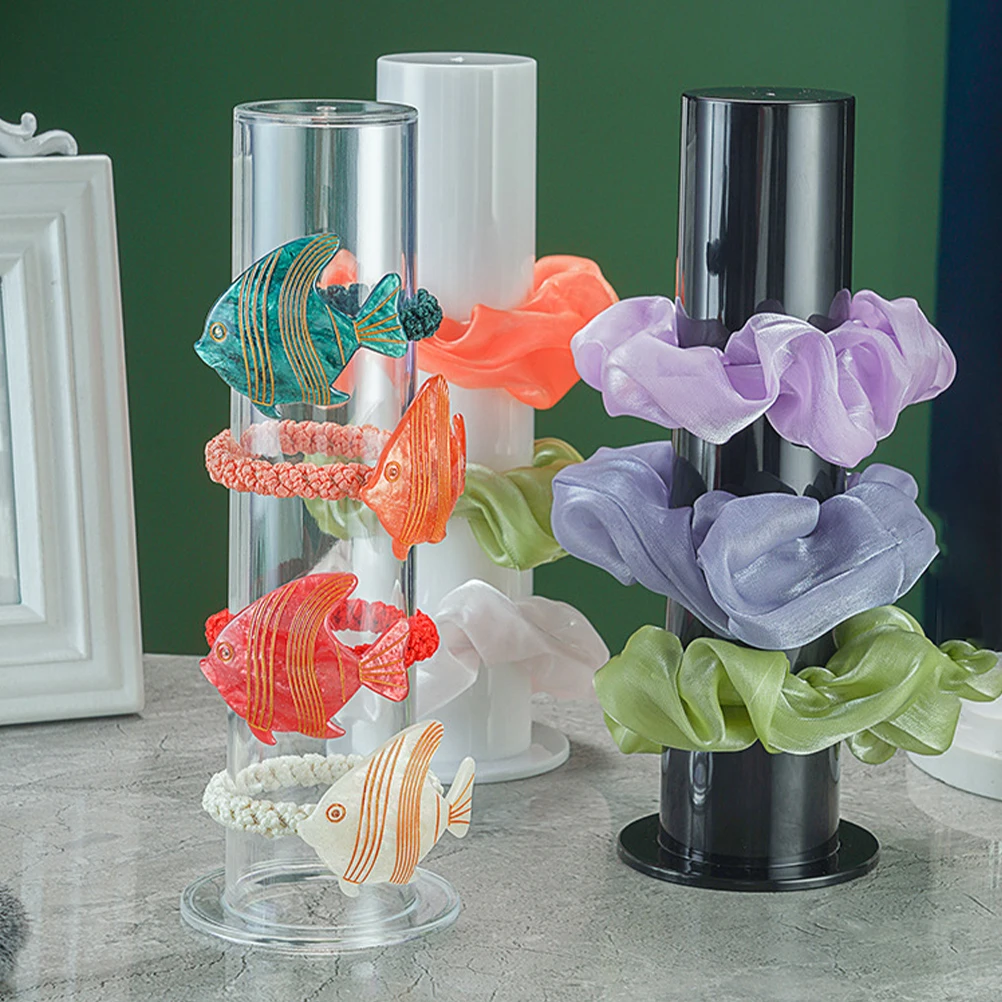 

2pcs Vertical Tower Hairband Stand Accessories Display Stand Headbands Vertical Tower Holder Ring Smooth Storage Organizer