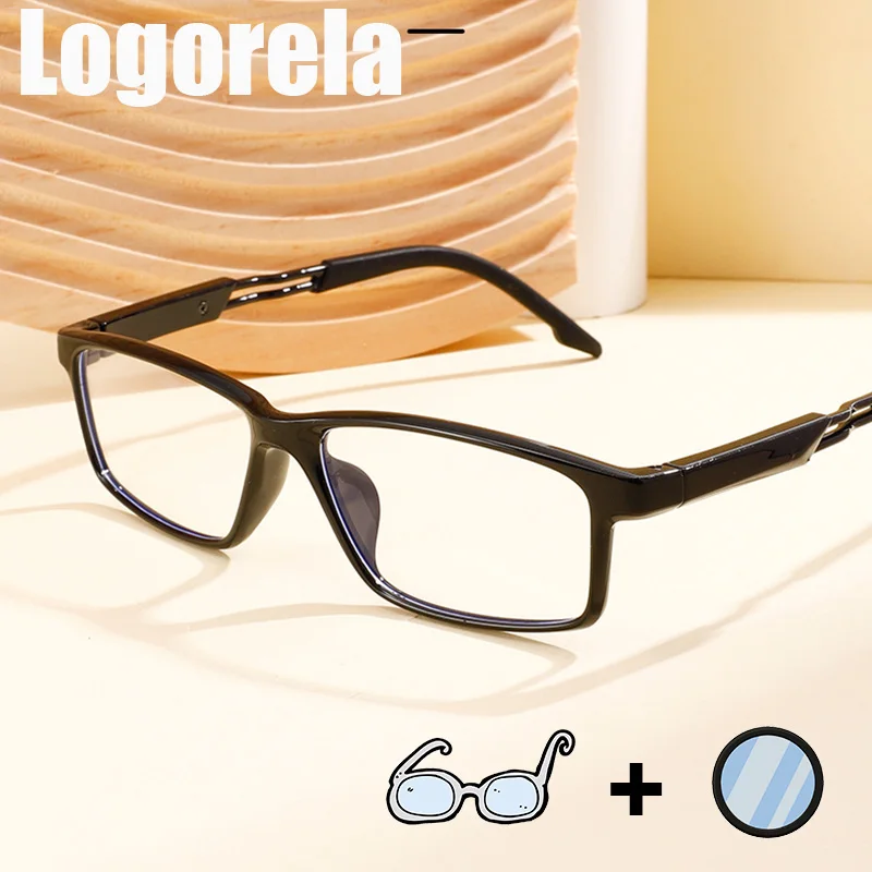 

Logorela 8411 Optical TR-90 Square Frame Prescription Eyeglasses Rx Men or Women Glasses for Male Female Eyewear