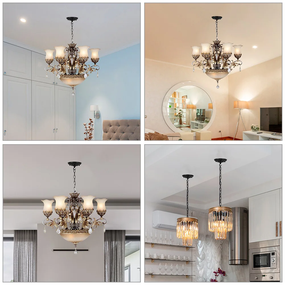 

4 шт., винтажный потолочный светильник, навес, декоративная люстра, подвесной светильник, крышка, пластины, крючок, металлические запасные части для домашнего жизни