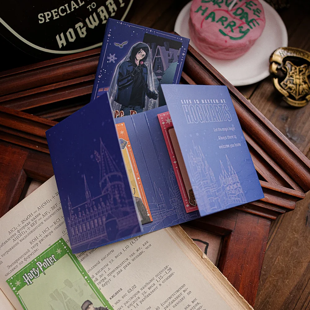 Bloc-Notes autocollants Harry Potter authentique, 80 feuilles, autocollant pour planificateur posté, bloc-Notes, fournitures scolaires, papeterie cadeaux pour filles