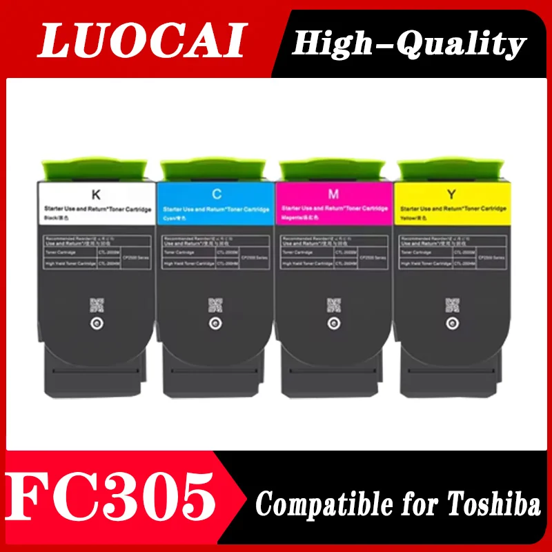 

Картриджи с тонером CMYK 305 для TOSHIBA FC305 FC305 K/C/M/Y 24B6695 24B6692 24B6693 24B6694 6/3K WW, 1 шт.