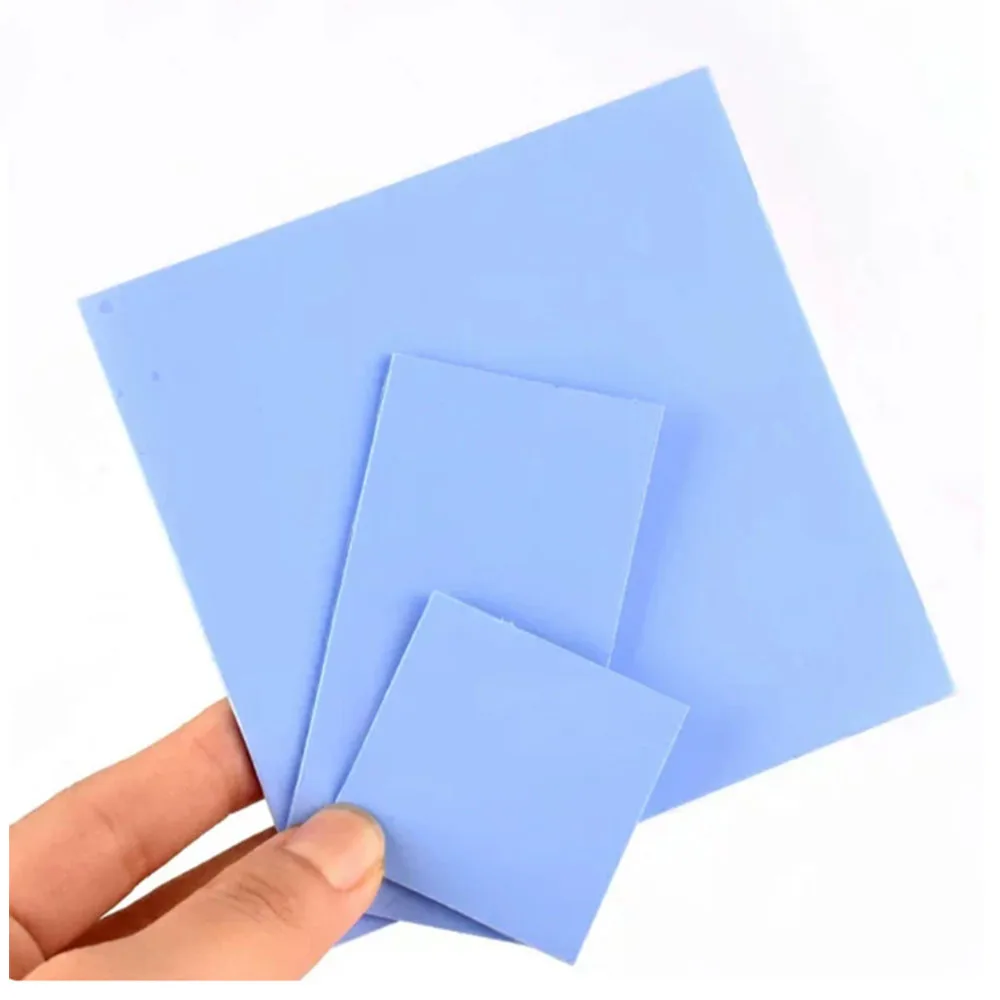 Thermal Pad Thick 0.5~2mm 40x40~200x200mm Double Sided Self-Adhesive Silicone Thermal Conductive Pad Insulation Cooling Shim