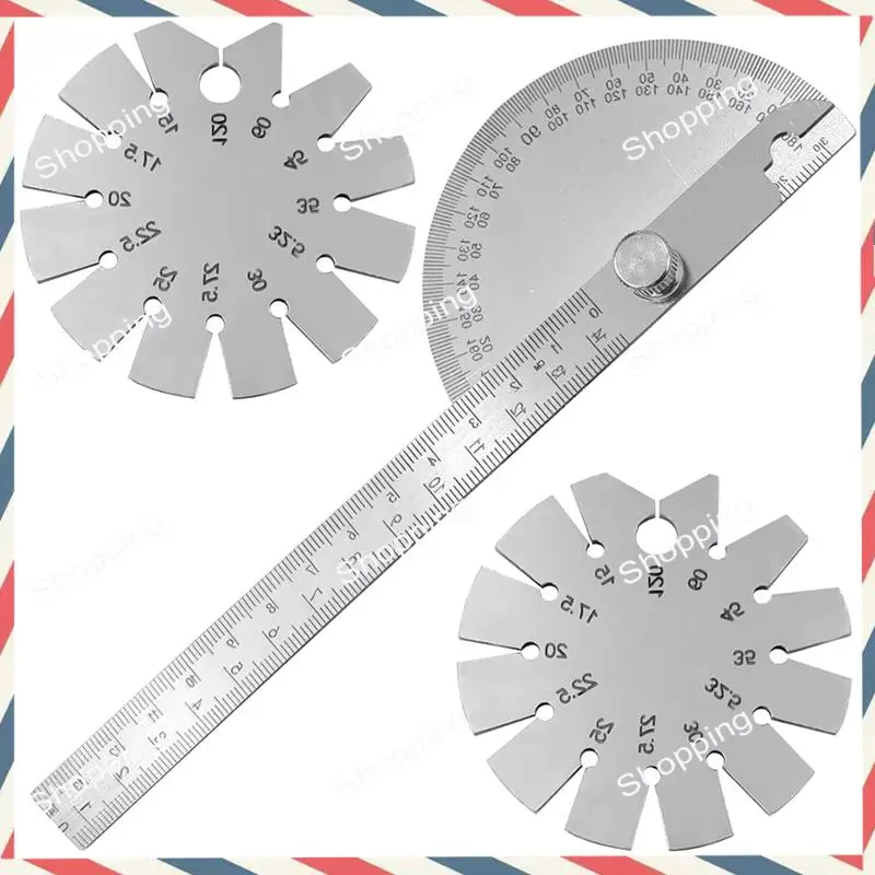 M20K 15-120 องศามีดมุม Finder และ 180 องศาเครื่องวัดมุมชุด BEVEL Gauge เครื่องวัดมุมไม้บรรทัดวัดเครื่องมือ