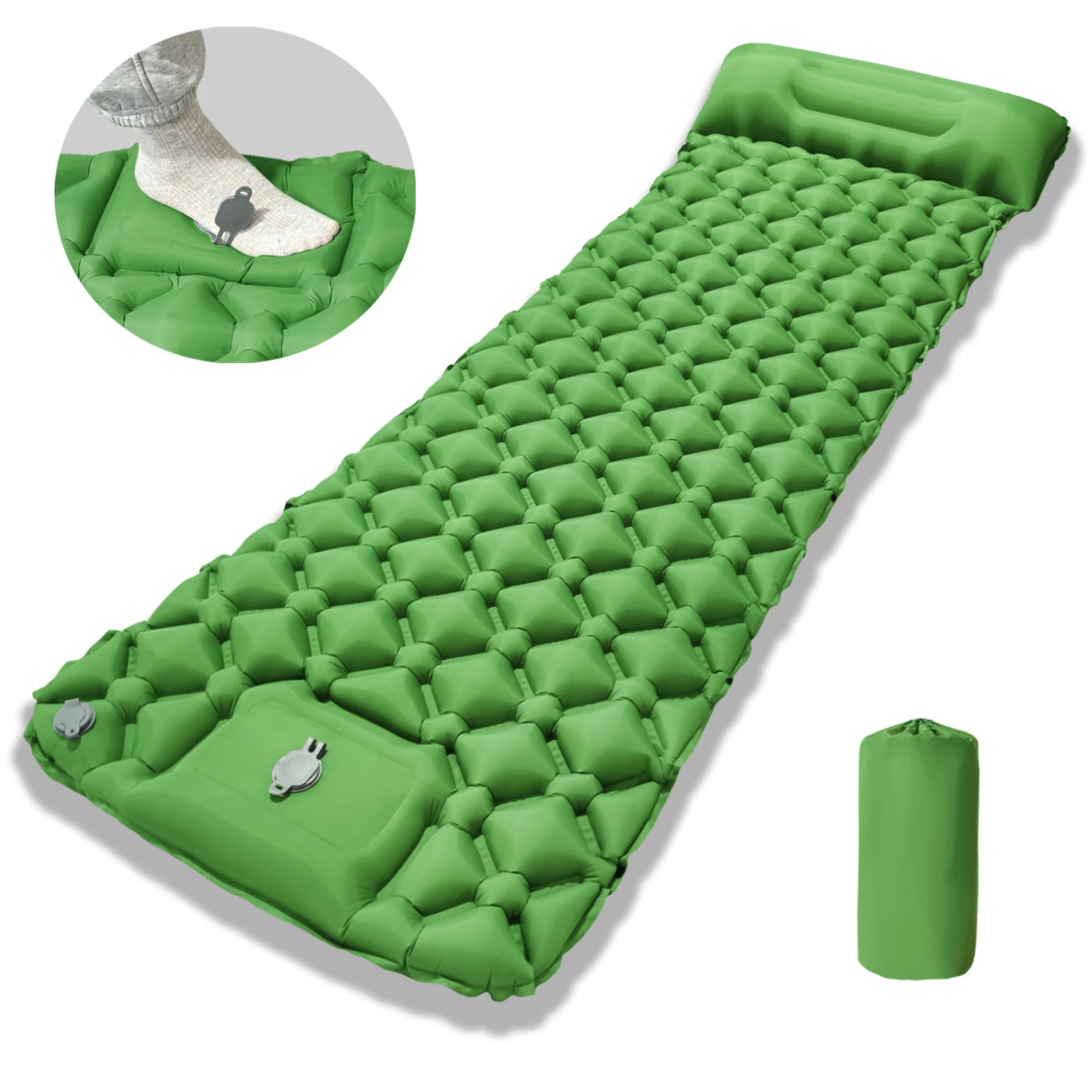

Ultra-Lightweight Portable Inflatable Camping Mat - Perfect for Hiking, Travel & Outdoor Adventures Built-in air pump