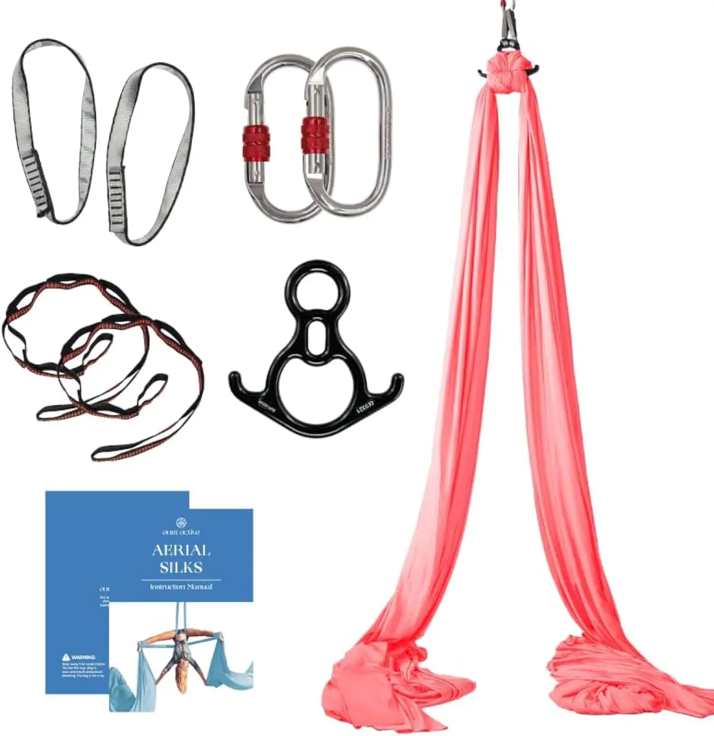 

Стартовый комплект Aerial Silks — прочный 9-метровый гамак для воздушной йоги с оборудованием и направляющей — воздушные качели для акробатической летающей йоги