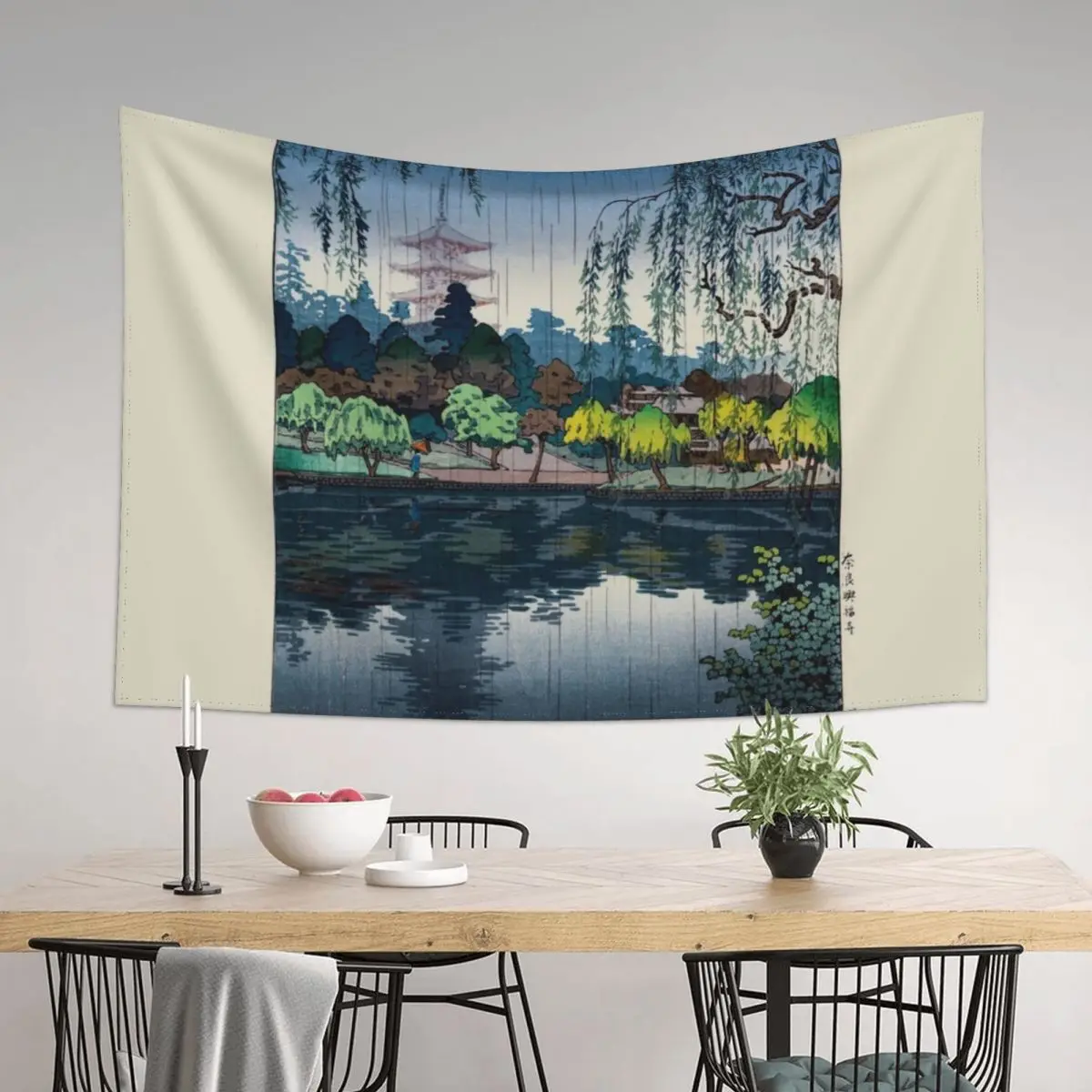 

Tsuchiya Koitsu Nara Kofukuji Temple Tapestry For Bedroom Room Decore Aesthetic Wall Art Tapestry