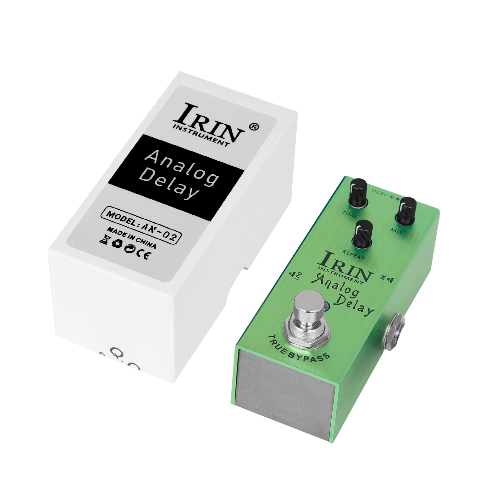 IRIN AN-02 ANALOG DELAY Guitar Effect Pedal Mild & Mellow Digital Circuit Delay Effect Pedal With 9V Adapter True Bypass