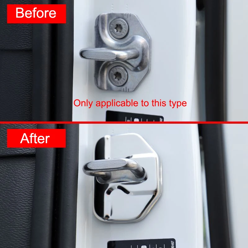 For Volvo XC90 XC60 V40 V60  2023 2022 2021 2020 2019 2018 Car Door Lock Covers Caps Protective Case Stainless Steel Accessories