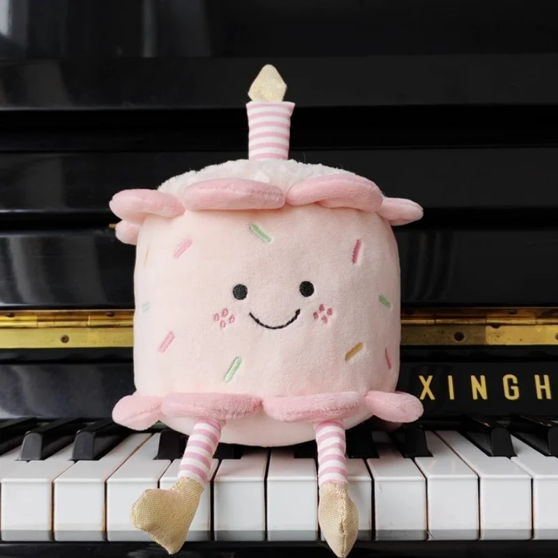 

in stock original 20cm The Same Style Of American Monami As The Celebrity Cute Pinkish-Blue Birthday Cake Plush Toy Cake Doll
