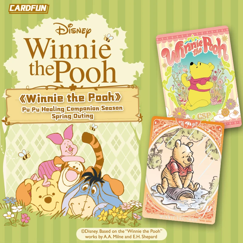 16 Packs CARDFUN Winnie the Pooh Trading Cards Anime Cards TCG CCG Collectable Playing Trading Card Spring Outing Series