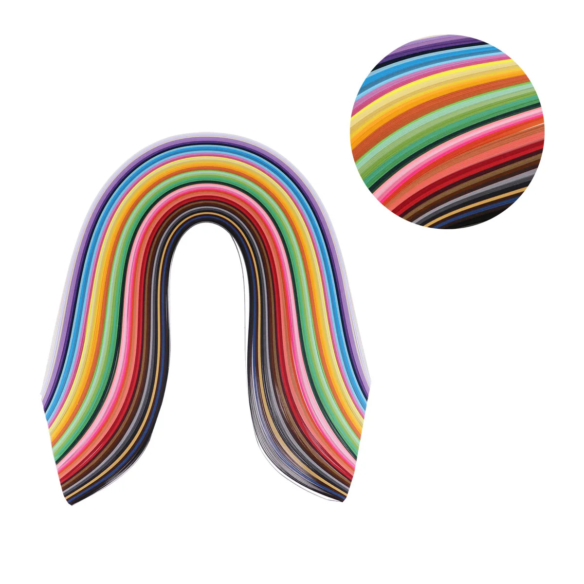 500 Pieces Paper Quilling Strips 50 Colors Set for Creative Crafts DIY Handwork Arts Projects 5mm Colorful Design