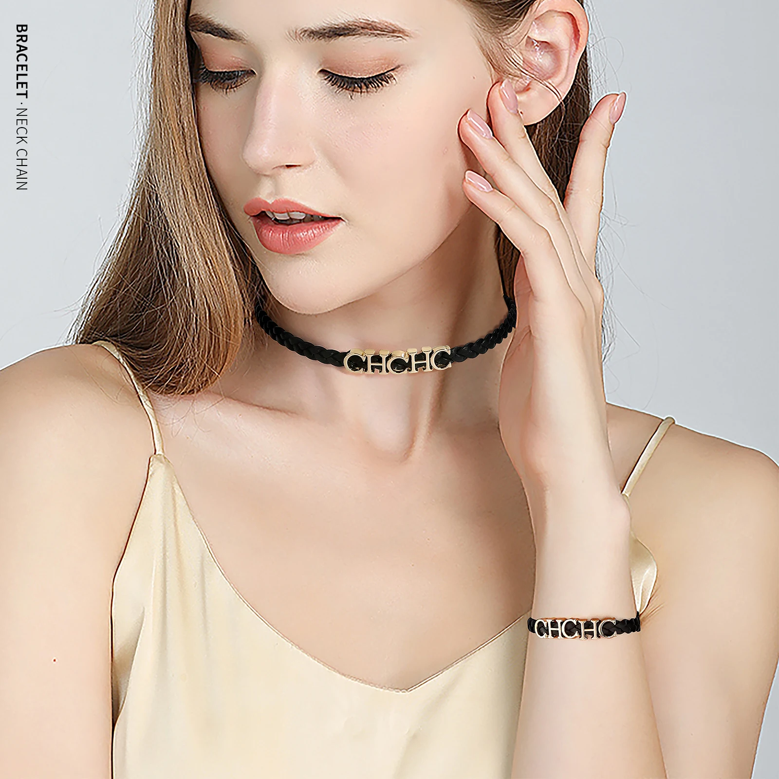 

Модный сезон, новый женский однотонный простой браслет, универсальный стиль, тканый дизайн, тонкая работа