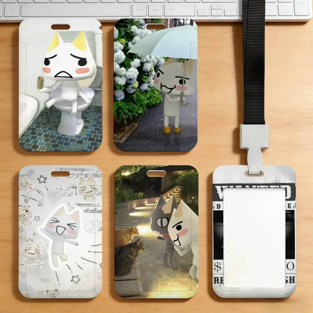 Toro Cat Cartoon cute Card Holder Work Permit Access Bus Subway Cards Protective Sleeve