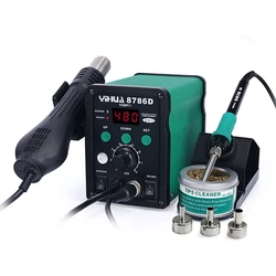 YIHUA 8786D Soldering Iron Hot Air Desoldering Station Digital Rework Station Phone Repair BGA SMD Solder Tool Welding Machine