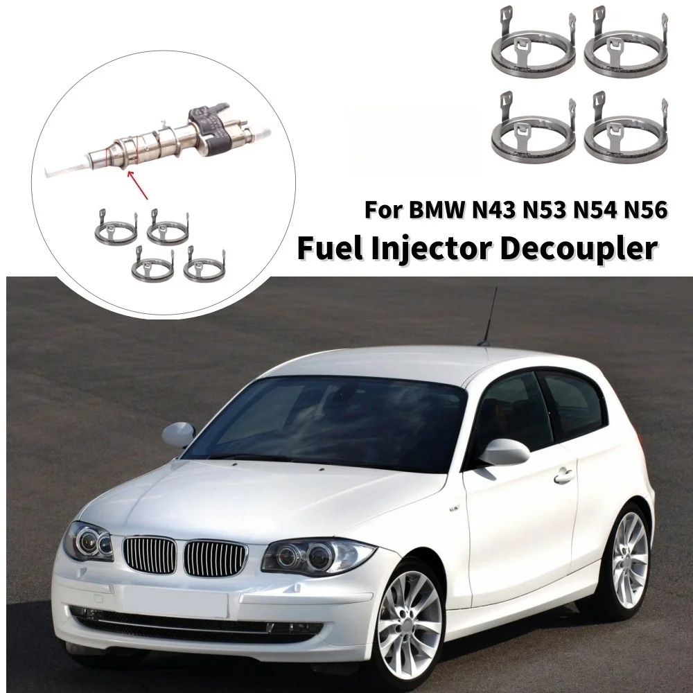 1/4/6PCS Engine Fuel Injector Decoupler Replacement Injector Gasket Retro-Coupling Element 13537564751 For BMW E60 E82 E87 E92