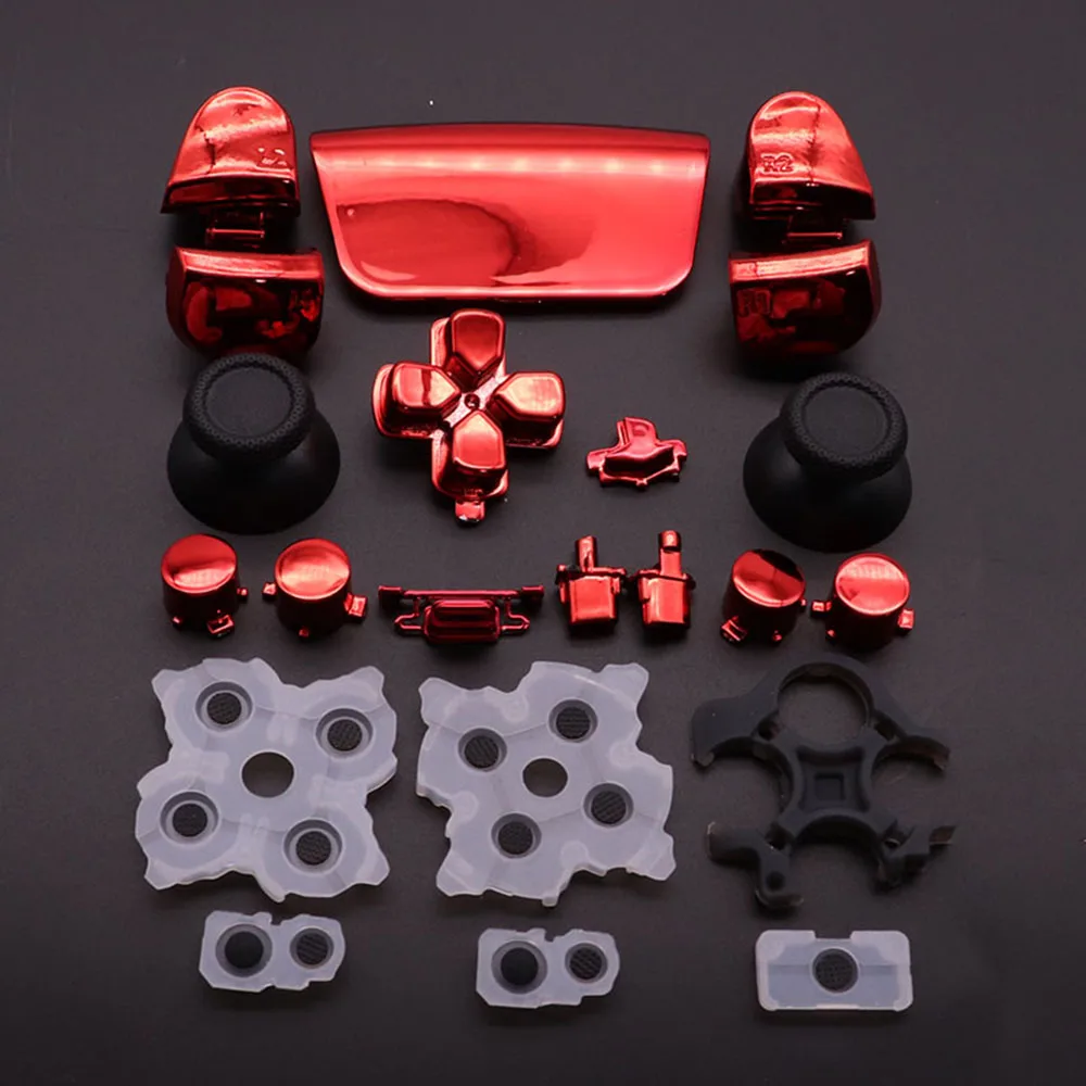 Sostituzione D-pad R1 L1 R2 L2 Pulsanti trigger Condividi opzioni Set di pulsanti per PS5 2.0 V2 020 Controller Pad in gomma conduttiva