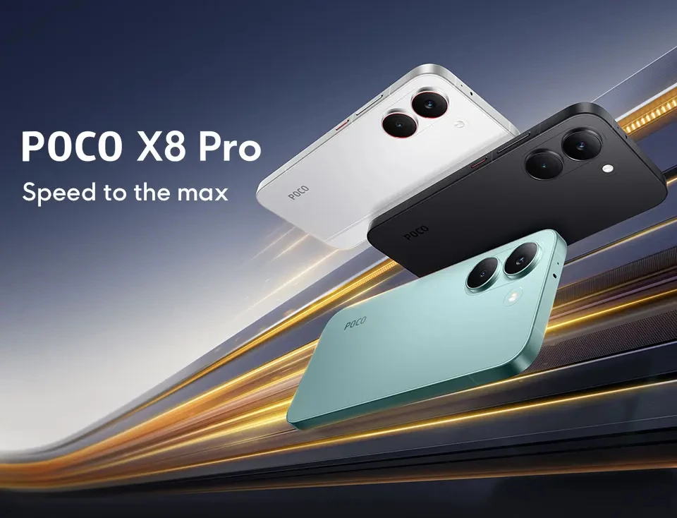New POCO X8 Pro 5G Smartphone Gobal Version Dimensity 8500-Ultra 6.59" 1.5K AMOLED Display 6500mAh 100W HypeCharge NFC