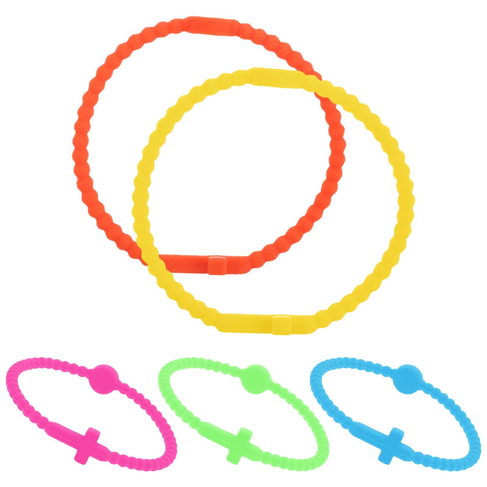 

5 PCS Cross Bracelet Elastic Wristbands Couple Silicone Jewelry Football Family Rubber Love Friendship