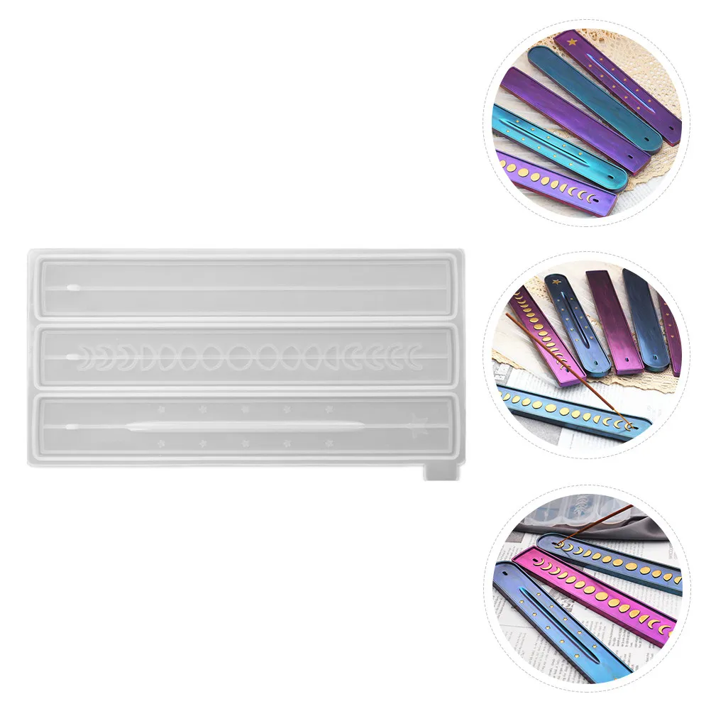 

1Pcs High Quality Silicone Phase of Moon Mold Incense Stick Holder DIY Tool Epoxy Resin Mould Handmade Craft Making Kit Moon