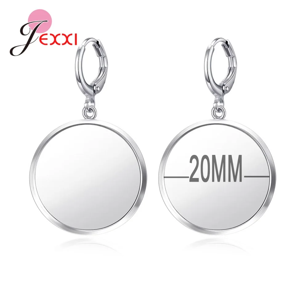10pairs/Lot 10/12/14/18/20/25mm Cabochon Earring Setting Blank Earring Base Cameo Bezels Tray For Jewelry Making Supplies