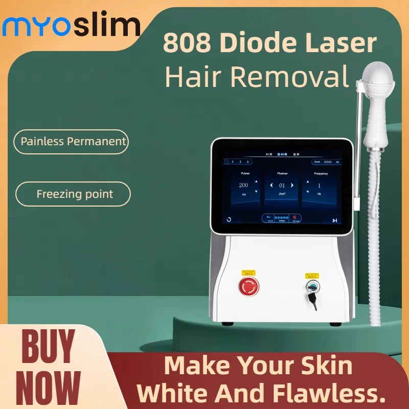 

2025 Three-Wavelength 755/808/1064nm Freezing Point Laser Permanent Painless Hair Removal Machine Skin Rejuvenation Desktop