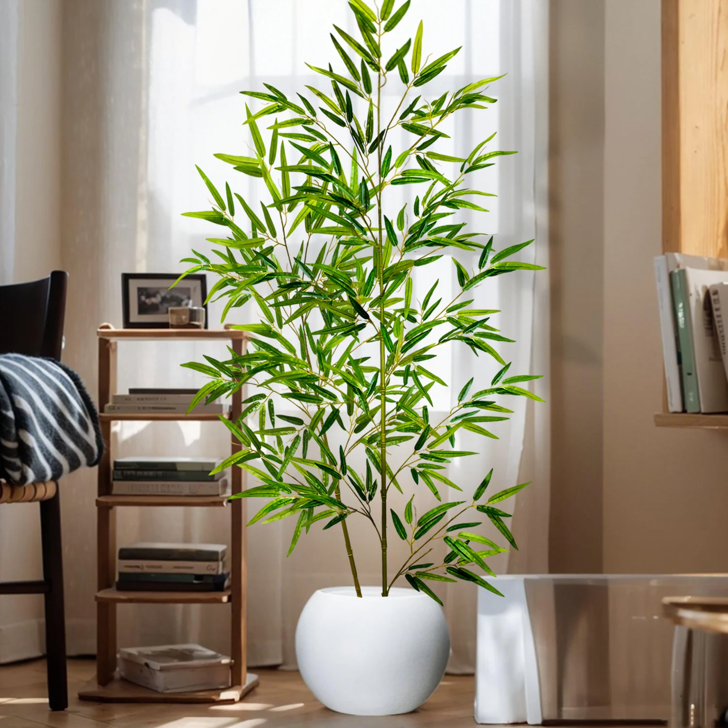 120-240cm/94,4in Künstliche Bambus- und Monstera-Pflanzen, Künstliche Palmen, Hohe Grünpflanzen, Geeignet für Zuhause, Garten und Zimmer – Detail 3