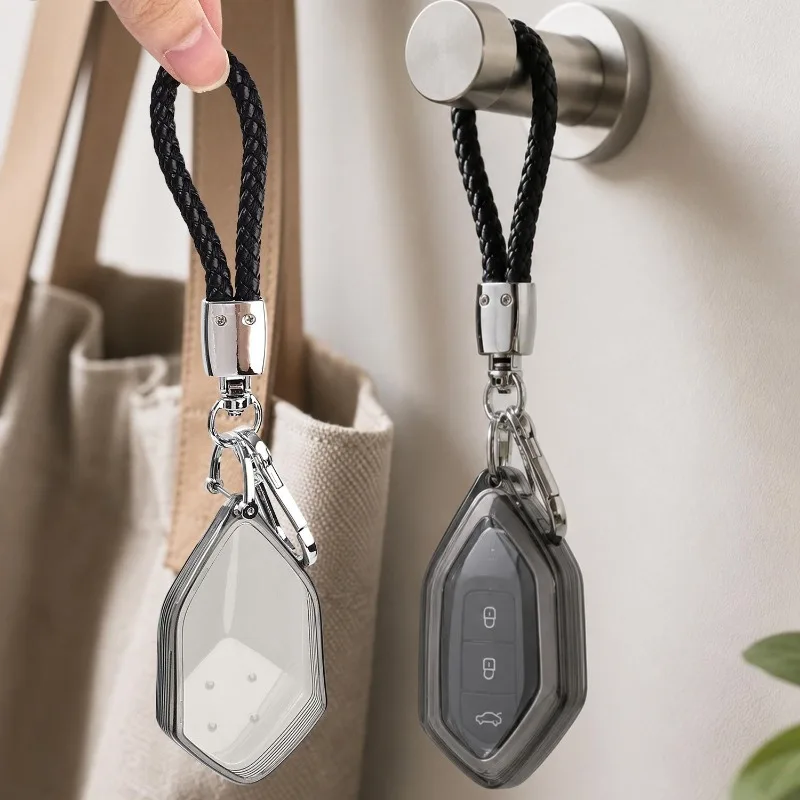 Car TPU Transparent Key Protective Cover Auto Key Anti-fall Protective Shell Car Smart Remote Key Protection Shell Accessories