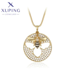 Xuping Jewelry Hot Fashion Style Bee Shaped Light Gold Color Pendant Necklace for Women Christmas Banquet Party Gifts X000813232