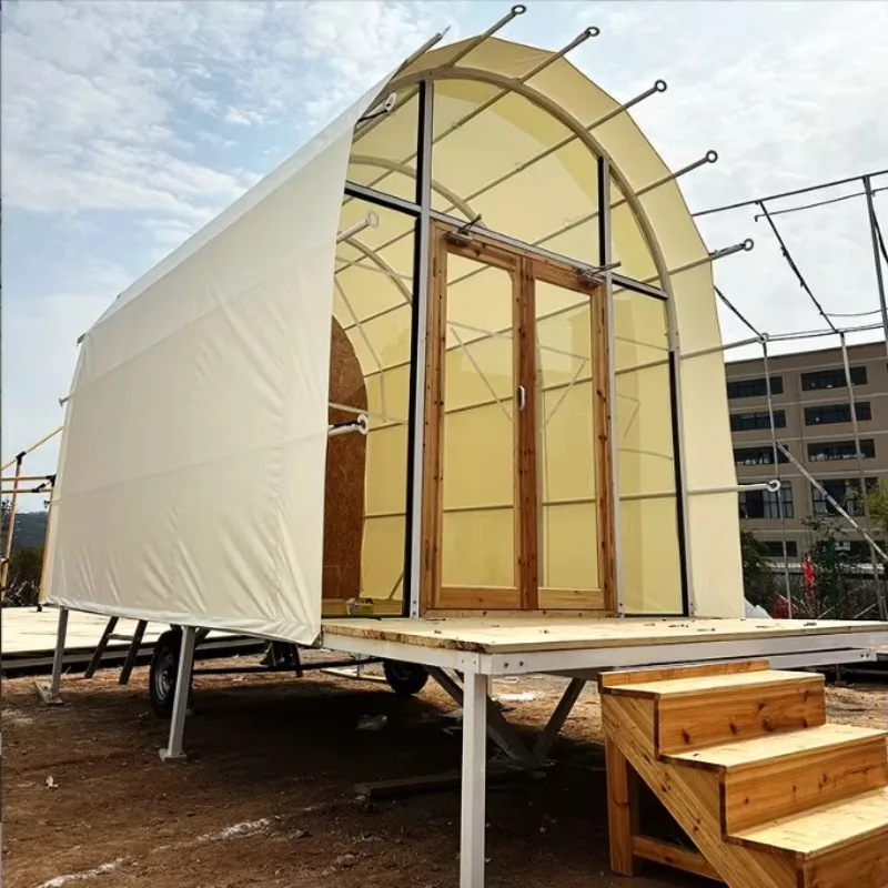*for New Model Outdoor Luxury Oxford One Bedroom Four-Season 3000mm Waterproof Hotel Tent Wheels Glamping Carriage Cam