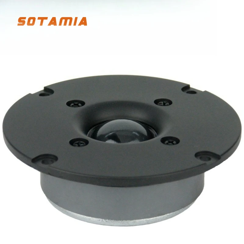 SOTAMIA 1PCS 4 인치 돔 투명 실크 필름 트위터 8 옴 30W 데스크탑 책장 스피커 스마트 음성 블루투스 스피커 DIY