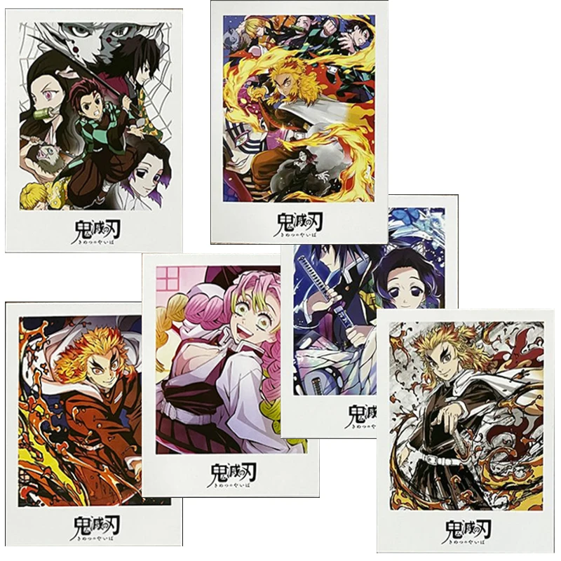 40Pcs Demon Slayer Kamado Tanjirou Rengoku Kyoujurou Anime Characters Rare Collectible Cards Postcard Cartoon Toy Christmas Gift