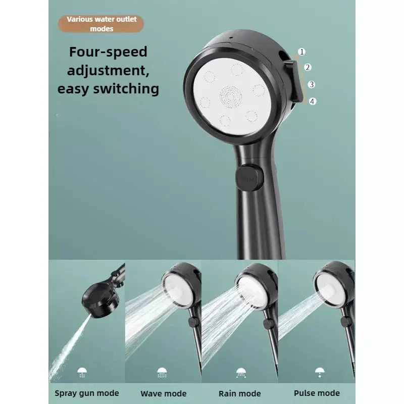 

Насадка для душа, аксессуар для ванной комнаты высокого давления, экономия воды, регулируемый распылитель под давлением, светодиодный цифровой дисплей температуры