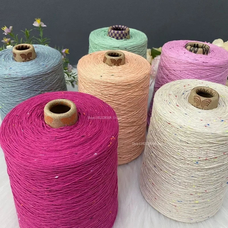 500g-roll 100% Pure Cotton No.8 Lace Thread Colored Dot Cotton Soft Close-fitting DIY Hand-crocheted Skirt/Clothes Summer Thread