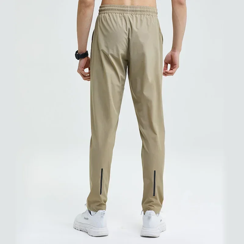 New Pencil Pants Tight Jogging Casual Mens Running Breathable Quick-Drying Ice Silk Outdoor Gym Sports Fashion Fitness Pant