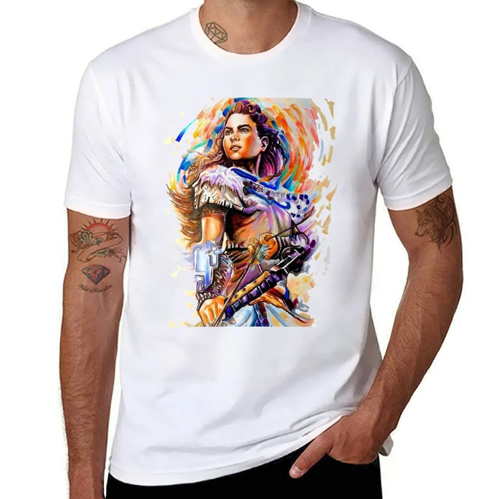 

Aloy - Horizon zero dawn T-Shirt t shirts for man pack cotton t shirt custom print T-Shirt