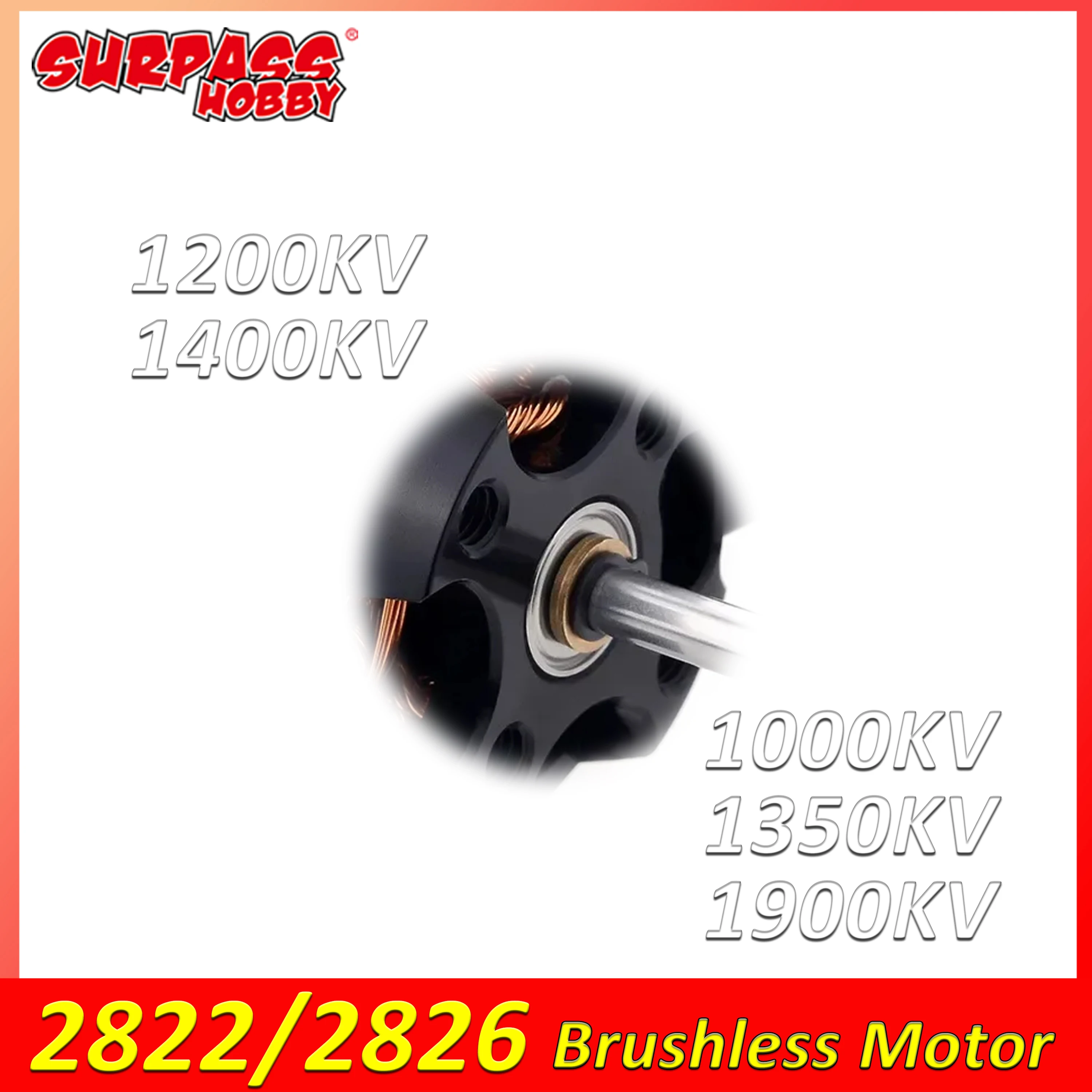SURPASS HOBBY 2822 1200KV 1400KV 2826 1000KV 1350KV 1900KV Brushless Motor Outrunner for RC Airplane Fixed-wing Quadcopter Drone