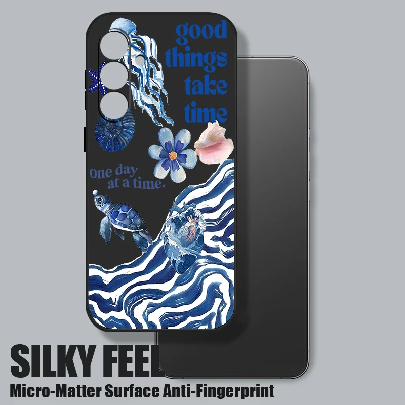 كول المحيط السلاحف تصميم قضية الهاتف لسامسونج غالاكسي A56 A17 A16 A36 A55 A54 A15 S25 S24 FE S22 S23 S24 الترا زائد غطاء من البولي يوريثان #5