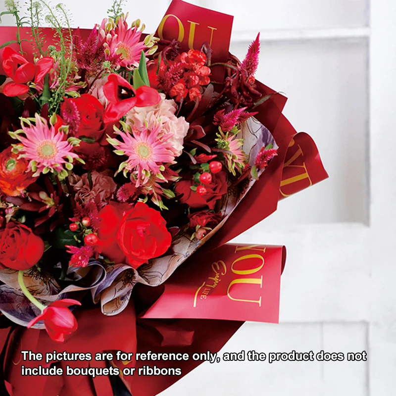 20 قطعة من ورق تغليف باقة عيد الحب لتغليف الهدايا بنفسك