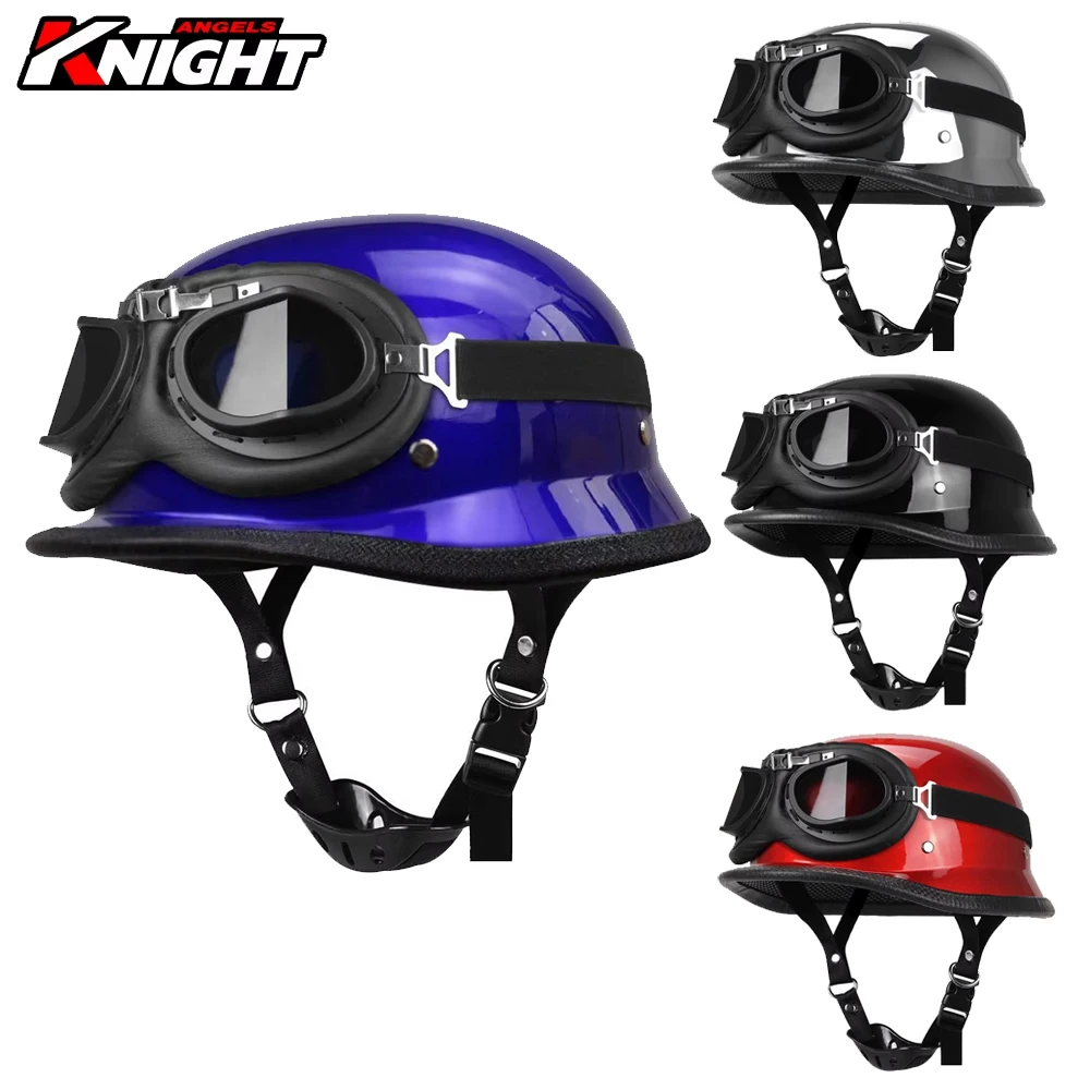 

Ретро-шлем для мотоцикла, немецкий мотоциклетный шлем, шлем для скейтборда, классический мотоциклетный шлем, аксессуары для мотоциклов